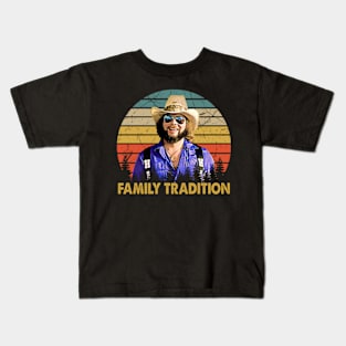 Hank Williams Jr. - Family Tradition Kids T-Shirt